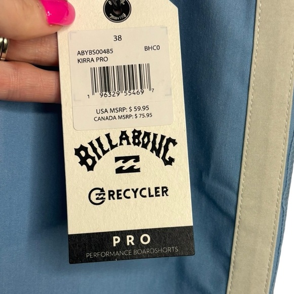 NWT Men’s Billabong Kirra Pro Performance Boardshorts Short Length Size 38 - Picture 4 of 11